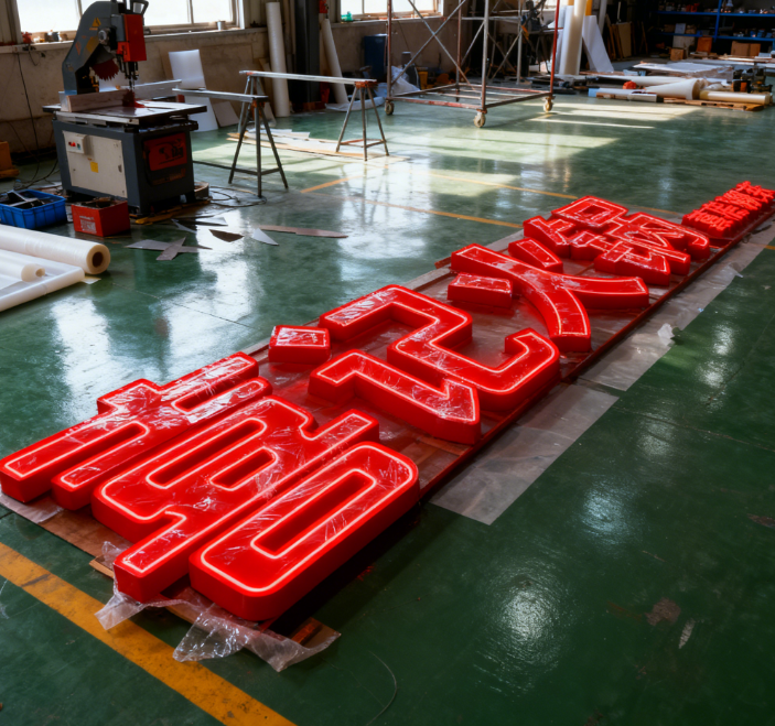 滬寧線商圈首選：亞克力發(fā)光字如何提升門店夜間引流效果